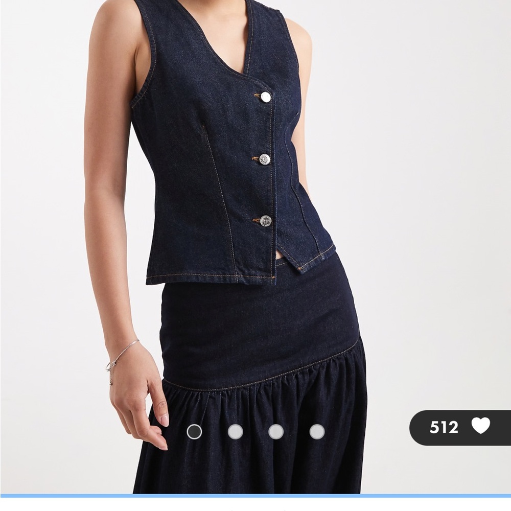 Miss Selfridge Dark Denim Sleeveless Top